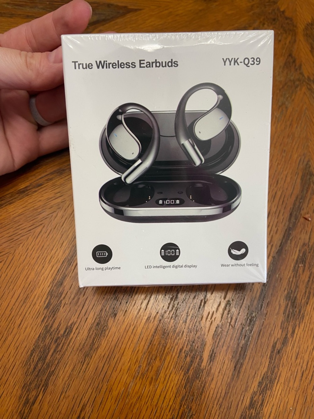 True Wireless Earbuds in Black with Charging Case